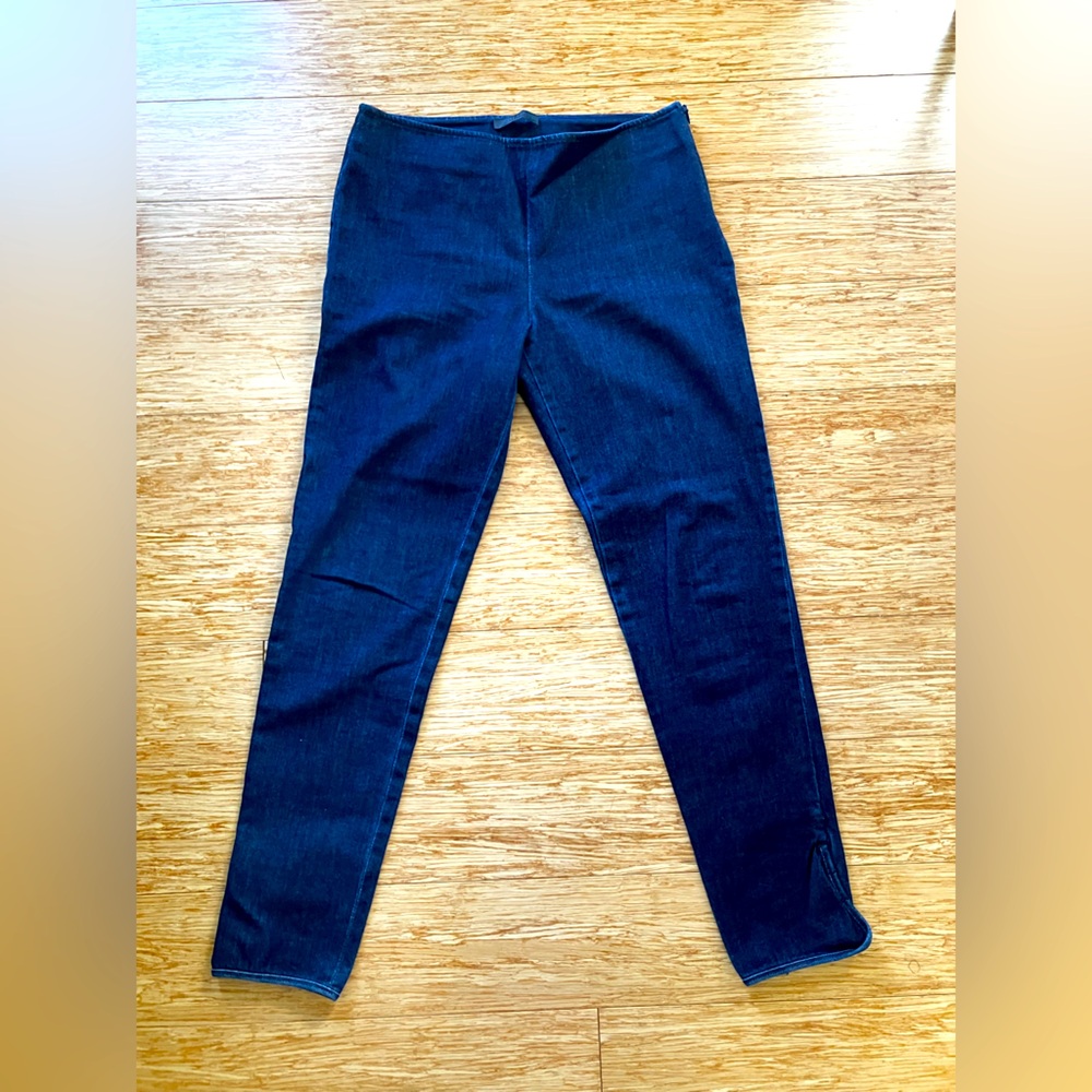 Dark wash The Row denim stretch legging pants